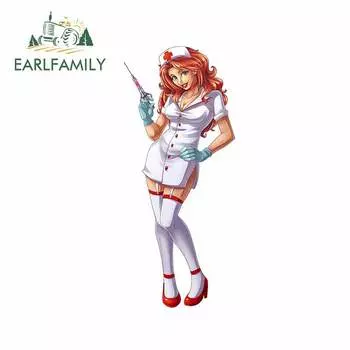 EARLFAMILY 13 см для девушек, сварщиков, автомобильные аксессуары, наклейки, Солнцезащитная наклейка, водонепроницаемая, подходит для GTR EVO SX