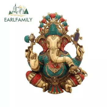 EARLFAMILY 13 см для Ganesha, автомобильные наклейки, водостойкий солнцезащитный крем, чемодан, виниловый материал, мотоциклетный шлем, тонкая наклейка для автомобиля