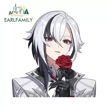 EARLFAMILY 13 см для Genshin Impact Furina Arle автомобильные наклейки водонепроницаемые индивидуальные наклейки окклюзия царапины окна шлем Декор
