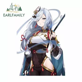 EARLFAMILY 13 см для Genshin Impact Shenhe автомобильные наклейки в багажник граффити аниме наклейка Смешные виниловые наклейки на мотоцикл ноутбук фургон