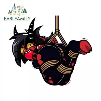 EARLFAMILY 13 см для Helluva Boss NSFW Tie Автомобильная наклейка аниме пакет Ahegao наклейка на лицо винил сексуальный Waifu Авто волк Hentai графика