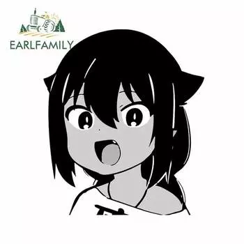EARLFAMILY 13 см для Jahy Sama, Ослепительная забавная наклейка, водонепроницаемая мотоциклетная наклейка для JDM SUV RV, украшение