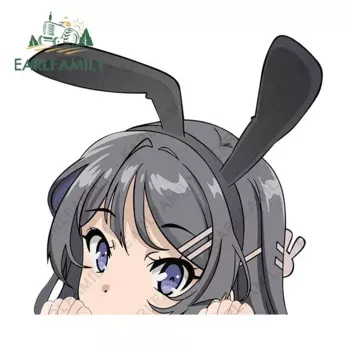 EARLFAMILY 13 см для Mai Sakurajima Peeker водостойкая наклейка аниме RV автомобильная наклейка мотоцикл граффити наклейка на заказ печать