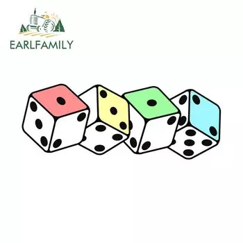 EARLFAMILY 13 см для пастельных игральных костей ACAB 1312, автомобильная наклейка, наклейка с прикусом и царапинами, водонепроницаемый бампер, виниловые окна, автомобильные аксессуары для домов на колесах