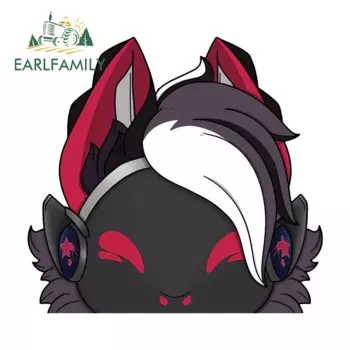 EARLFAMILY 13 см для пушистого волка, Забавный фанат, автомобильная наклейка, собака, животное, персональная наклейка, Приклеивание, царапина, Забавный декор, фургон