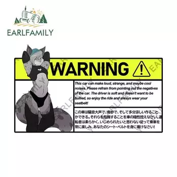EARLFAMILY 13 см для пушистого знака, искусственная Виниловая наклейка для автомобиля, задний бампер, индивидуальный гоночный декор для дрифтинга