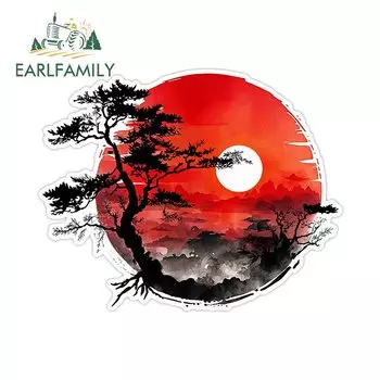 EARLFAMILY 13 см для японского ландшафта силуэт комикс переводная картинка индивидуальные наклейки Подходит для фургона GTR SX