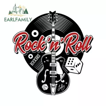 EARLFAMILY 13 см для Rock'n'roll музыкальные автомобильные наклейки ATV индивидуальная наклейка солнцезащитный водонепроницаемый шлем на лобовое стекло автомобильные аксессуары
