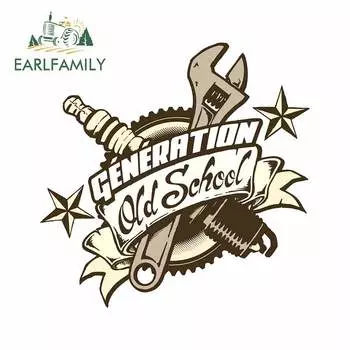 EARLFAMILY 13 см для старой школы, холодильника, автомобильные наклейки, аниме наклейка, водонепроницаемая Солнцезащитная камера, фургон, RV, 3D украшение