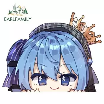EARLFAMILY 13 см для Suisei Hololive автомобильные наклейки наклейки на окклюзию с царапинами Милая аниме фотозащита двери
