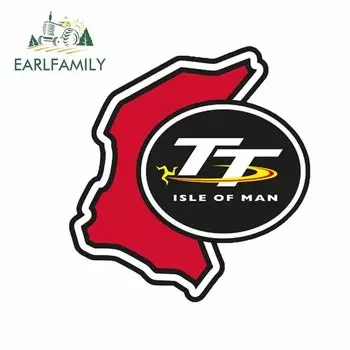EARLFAMILY 13 см гоночный TT остров мужчин автомобильные наклейки-логотипы Водонепроницаемая Солнцезащитная наклейка для ноутбука бампера мотоцикла багажника автомобильные аксессуары