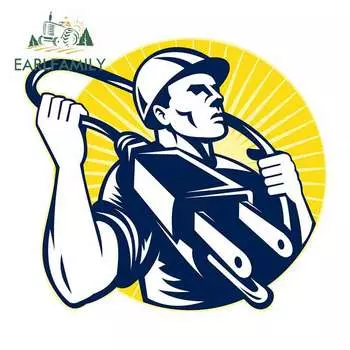 EARLFAMILY 13 см х 12 см для электрика декоротивная Наклейка Виниловая пленка для оклеивания автомобилей стикеры Водонепроницаемый мотоцикл украшение лобового стекла солнцезащитный крем