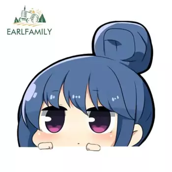EARLFAMILY, 13 см, милые аниме наклейки для автомобиля, виниловые автомобильные наклейки для кемпера, наклейки для окон, мотоциклов, лобового стекла, RV, JDM, декор для фургона