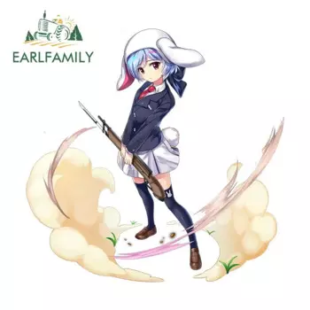 EARLFAMILY, 13 см, милые автомобильные наклейки Cirno, автомобильные аксессуары, автомобильные наклейки, персональные виниловые аниме фургоны, интересное украшение