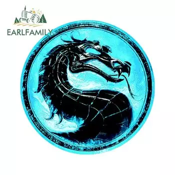 EARLFAMILY 13 см Mortal Kombat аркадная игра дракон автомобильные наклейки устойчивая к царапинам наклейка на бампер для ноутбука автомобильные товары