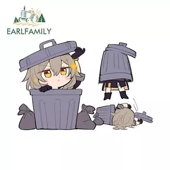 EARLFAMILY 13 см x 10,1 см для Honkai Star Rail Stella мусорная корзина автомобильные наклейки водонепроницаемый виниловый автомобильный обмоток для багажника