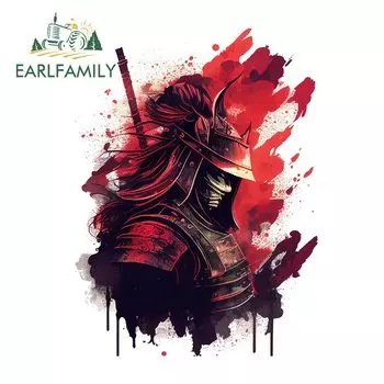 EARLFAMILY 13 см x 10,3 см Виниловая японская Татуировка самурая Автомобильная наклейка окклюзия царапина зеркало заднего вида наклейка водонепроницаемый Декор