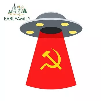 EARLFAMILY 13 см x 10,3 см для СССР НЛО "сделай сам" мотоциклетные автомобильные наклейки индивидуальные творческий стикер лобового стекла багажника автомобиля Наклейка
