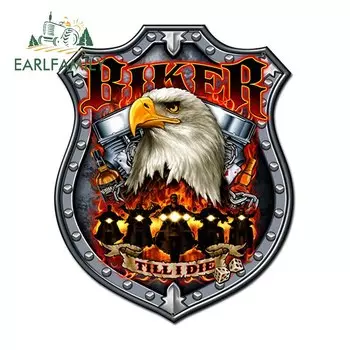 EARLFAMILY 13 см x 10,4 см Забавный Байкер до того, как я умираю, 3D металлический знак, наклейка на мотоцикл, автомобиль, окно, багажник, бампер