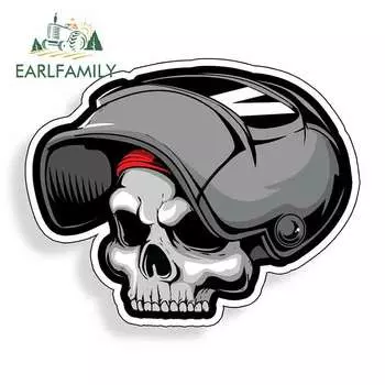 EARLFAMILY 13 см x 10,4 см для сварщика черепа носить шлем автомобильные наклейки бампер багажник грузовик графика лобовое стекло Кемпер JDM наклейка