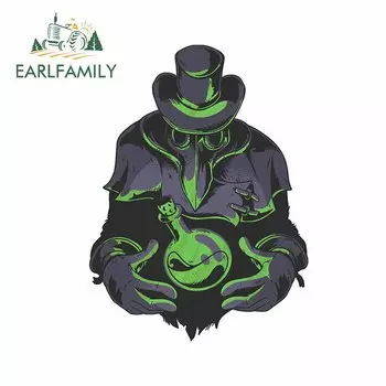 EARLFAMILY 13 см x 10,5 см для чумной доктор фляга виниловые наклейки на автомобиль Водонепроницаемый устойчивые к появлению царапин окна декоративный элемент для бампера наклейка