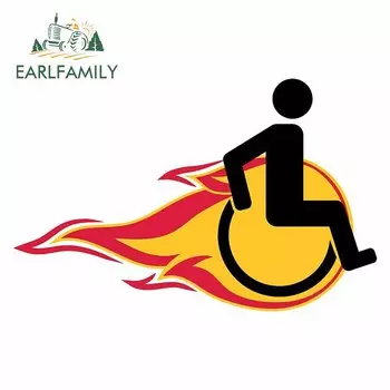 EARLFAMILY 13 см x 10,6 см для инвалидной коляски, искусственное украшение для бампера, доски для серфинга