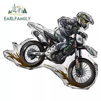 EARLFAMILY 13 см x 10,7 см для грязи FIM Мотокросс чемпионат мира автомобильные наклейки водонепроницаемые наклейки JDM аксессуары солнцезащитный