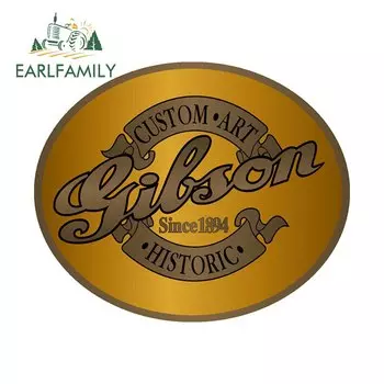 EARLFAMILY 13 см X 10,7 см Gibson логотип наклейка водонепроницаемые виниловые автомобильные наклейки автомобильные боковые наклейки окна лобовое стекло ноутбук устойчивость к царапинам