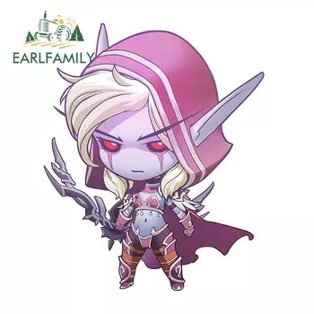 EARLFAMILY 13 см x 10,7 см для World of Warcraft Sylvanas Windrunner автомобильные наклейки на лобовое стекло солнцезащитный крем наклейка фургон автомобильные аксессуары