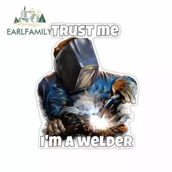EARLFAMILY 13 см x 10,8 см для Trust Me, наклейка для сварщика, индивидуальное украшение для бампера, доски для серфинга