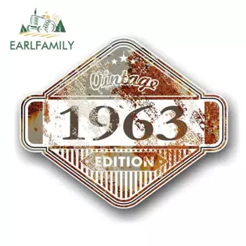 EARLFAMILY 13 см x 10,8 см ржавая патина старинный выпуск 1972 года виниловая Автомобильная наклейка на окно бампер