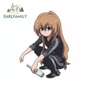 EARLFAMILY 13 см X 10 см Aisaka Taiga водонепроницаемые автомобильные наклейки Солнцезащитная Наклейка Автомобильные аксессуары для ноутбука подходит для фургона RV