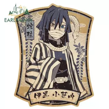 EARLFAMILY 13 см x 10 см Iguro Obanai автомобильные наклейки аниме виниловые JDM наклейки на окно демон Slaying корпус