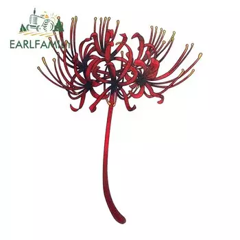 EARLFAMILY 13 см x 10 см Красивый паук Лилия Автомобильная Наклейка на окно Автомобильная головка топливный бак крышка Украшение забавная Цветочная наклейка