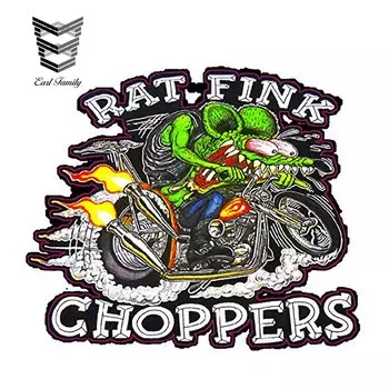 EARLFAMILY 13 см X 11,1 см крыса Финк Чоппер переводная картинка Забавный Стайлинг автомобиля виниловый Графический декор для окна бампера багажника автомобильные наклейки