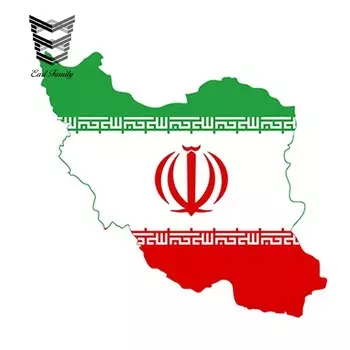 EARLFAMILY 13 см x 11,3 см автостайлинг флаг карты Ирана Автомобильная наклейка силуэт для бампера холодильника двери ноутбука водонепроницаемые аксессуары