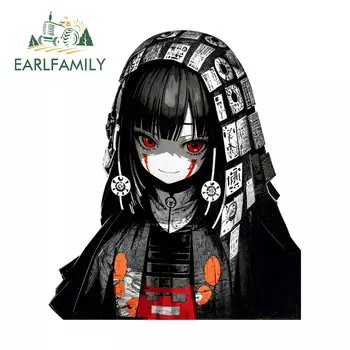 EARLFAMILY, 13 см x 11,3 СМ, Готическая шприца Лори, фан-арт, автомобильная наклейка, оригинальное искусство, алая глаз, Переводные картинки, гоночные граффити, наклейки уайфу