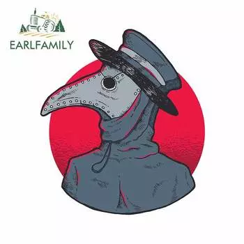 EARLFAMILY 13 см x 11,6 см для Чумного доктора наклейки на автомобиль фургон мультфильм наклейка на ветровое стекло окна SUV RV окклюзия царапины украшение