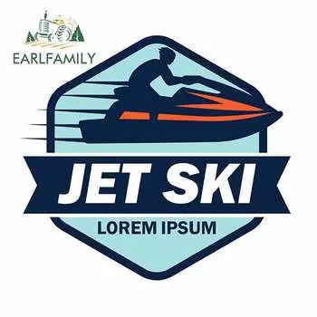 EARLFAMILY 13 см x 11,9 см для Гидроцикла, логотип с текстом, наклейки, индивидуальная наклейка, Стайлинг автомобиля для внедорожника RV