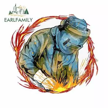 EARLFAMILY 13 см x 11,9 см для сварщика электрическая кремневая мультяшная наклейка для автомобиля аниме переводная наклейка для мотоцикла фургона виниловая пленка для автомобиля