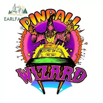 EARLFAMILY 13 см x 11 см для винтажного пинбола, волшебника, пинбола, прозрачная Автомобильная наклейка, персональная аркадная игра, наклейка, виниловая графика