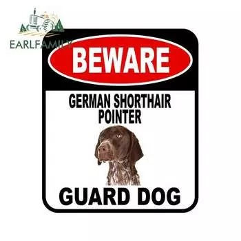 EARLFAMILY, 13 см x 11 см, остерегайтесь немецкой короткой воздушной указки, защитная задняя крышка от царапин, составная табличка для домашних животных