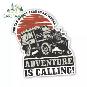 EARLFAMILY, 13 см x 12,1 см, наклейка «Приключения и вызовы», 4x4, Виниловая наклейка для путешествий по бездорожью, вы можете двигаться быстро, я могу пойти куда угодно, автомобильная наклейка