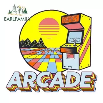 EARLFAMILY 13 см x 12,1 см аркадные винтажные Ретро Старые векторные автомобильные аксессуары игровые наклейки индивидуальные наклейки