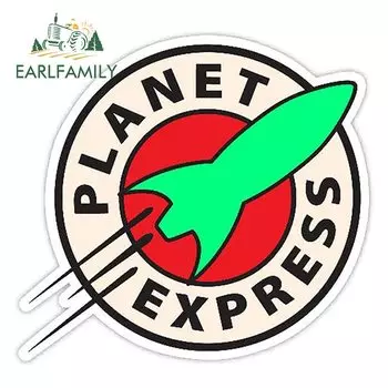 EARLFAMILY 13 см x 12,1 см автомобильный Стайлинг Планета Экспресс виниловая наклейка мультяшная Автомобильная наклейка водонепроницаемое украшение для автомобиля с мотором графика