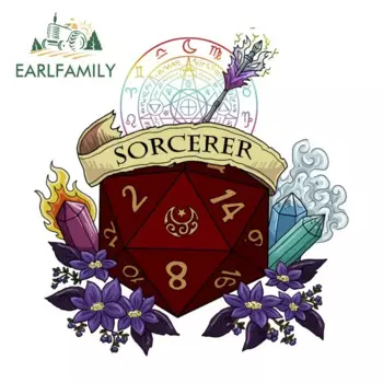 EARLFAMILY 13 см x 12,4 см для Dnd Sorcerer автомобильные наклейки индивидуальные приключаемая зеркальная фургона Декор