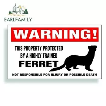 EARLFAMILY 13 см x 12,4 см для хорька грызуна. Есть ли у вас проблемы с автомобильными наклейками на окна, водонепроницаемая наклейка, украшение для ноутбука и бампера