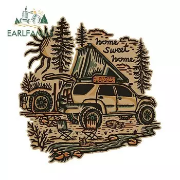 EARLFAMILY 13 см X 12,7 см для кемпера Приключения горы Наслаждайтесь жизнью автомобильные наклейки Солнцезащитный модные наклейки аниме Стайлинг автомобиля