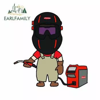 EARLFAMILY 13 см x 12,8 см для сварки, фотовиниловая наклейка, водонепроницаемый мотоцикл для JDM SUV RV