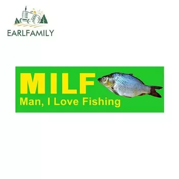 EARLFAMILY 13 см x 12,9 см для мамы человек с надписью «I Love автомобильный стикер с рыбалкой винил Водонепроницаемый устойчивые к появлению царапин украшения пользовательские печатные наклейки